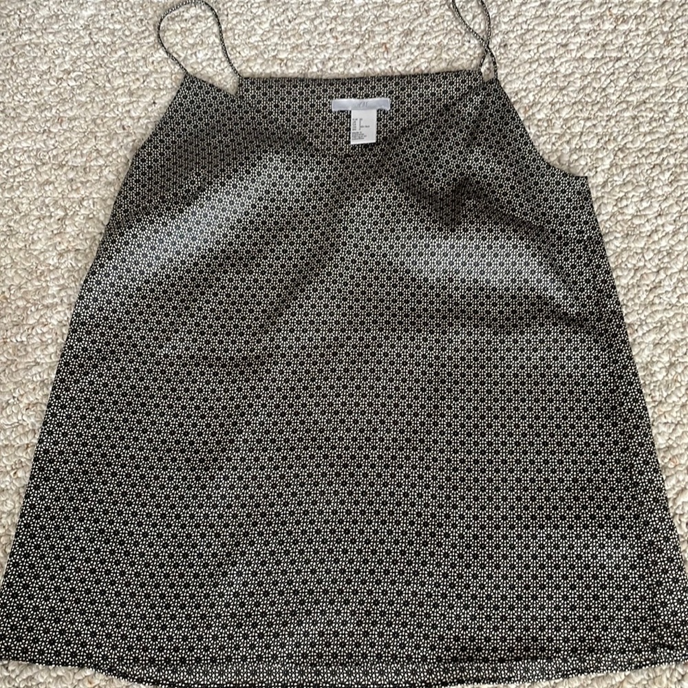 Black and cream silky camisole - H & M - size 2
